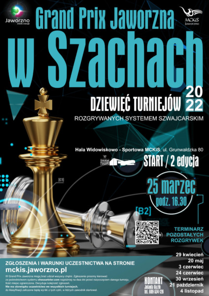 Grand Prix Jaworzna w Szachach_plakat_2 edycja